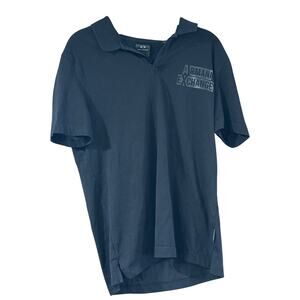 Armani Exchange AX Polo Shirt Men’s Small Black Logo Short Sleeve Cotton